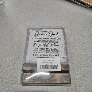 Father's Day Gifts Wood Plaque, Gifts for Dad from Daughter, Plaque with Wooden